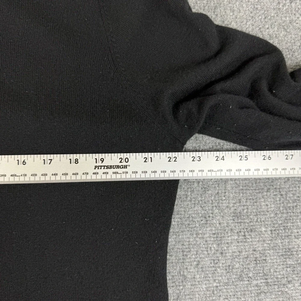 Shephe V-Neck Sweater Size 48 Black 100% Cashmere Knit Pullover Luxury Flaw Mens